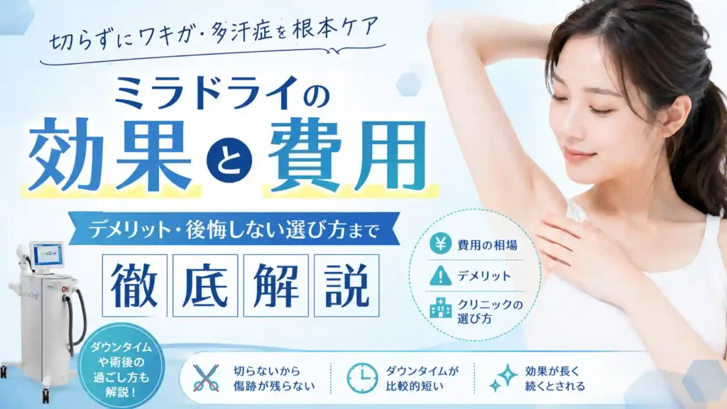 ミラドライの効果と費用|デメリット・後悔しない選び方まで徹底解説