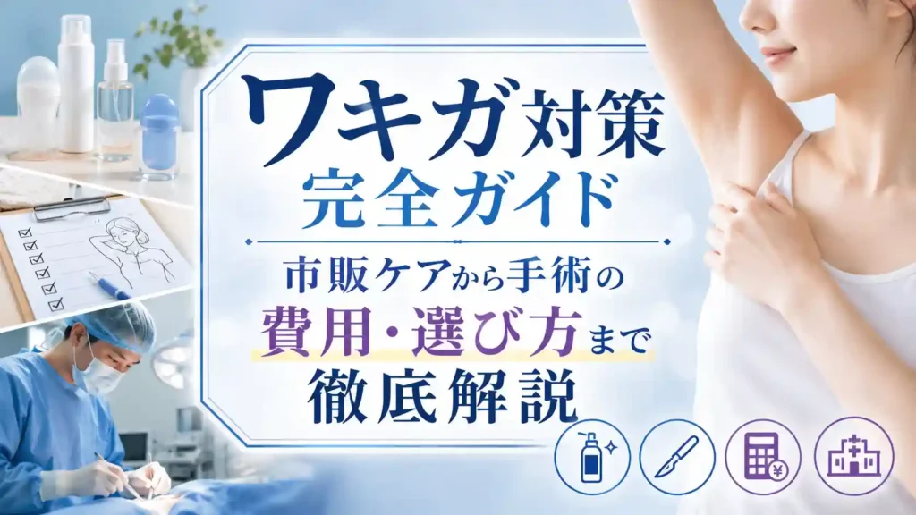 ワキガ対策完全ガイド|市販ケアから手術の費用・選び方まで徹底解説
